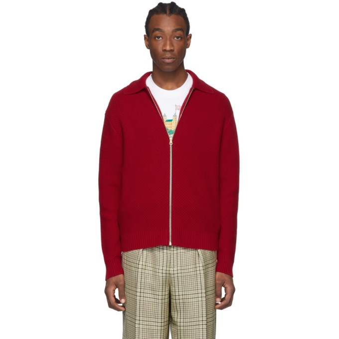 Photo: Casablanca Red Knitted Tracksuit Top