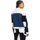 GR-Uniforma White and Blue Patchwork Jacket