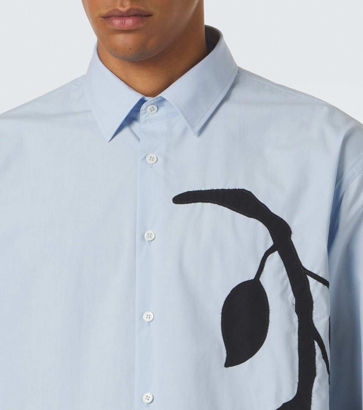JW Anderson Appliqué cotton poplin shirt