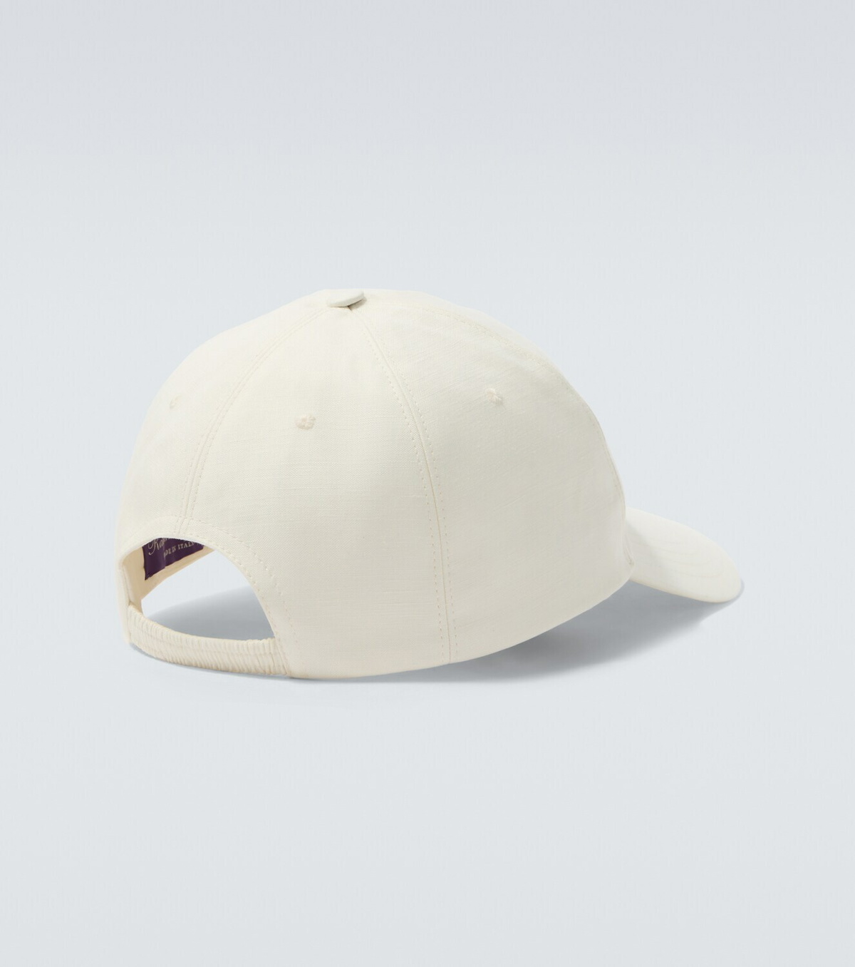 Ralph Lauren Purple Label Logo silk and linen canvas baseball cap
