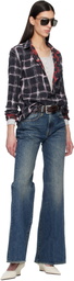 R13 Blue Flared High-Rise Jeans