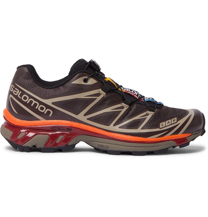 Photo: Salomon - XT-6 Advanced Rubber-Trimmed Coated-Mesh Running Sneakers - Brown