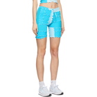 Sherris Blue Ruffle Patch Shorts