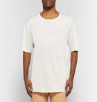Helmut Lang - Oversized Silk-Jersey T-Shirt - Men - Off-white