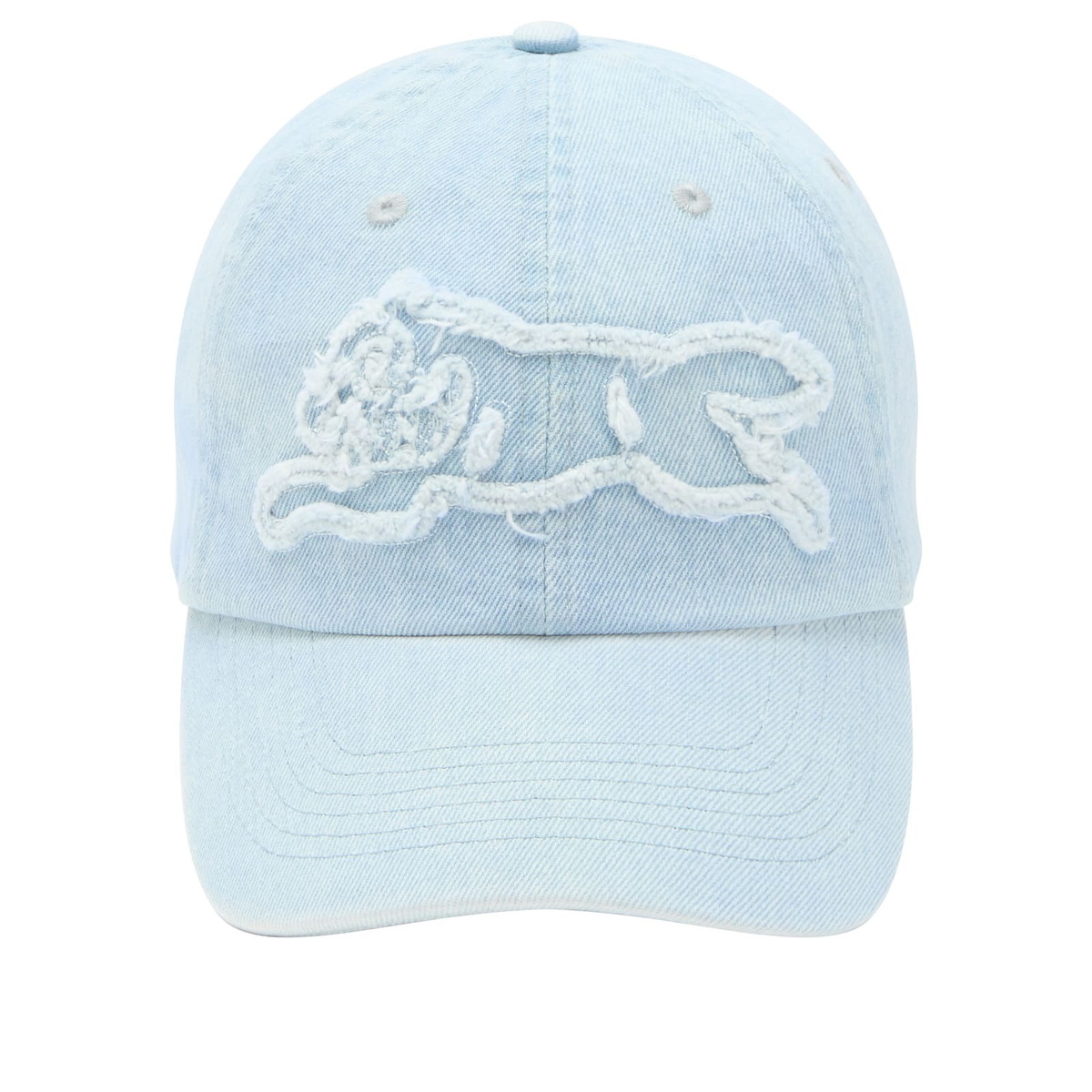 ICECREAM Women's Applique Running Dog Dad Cap in Light Wash Blue 