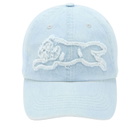 ICECREAM Women's Applique Running Dog Dad Cap in Light Wash Blue 