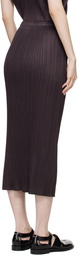 PLEATS PLEASE ISSEY MIYAKE Black Monthly Colors April Midi Skirt