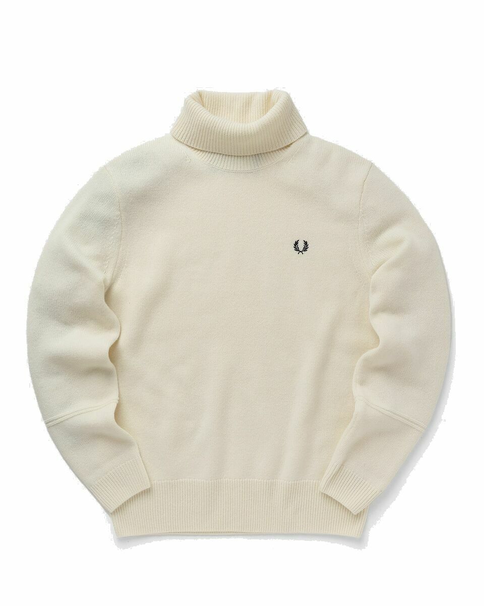 Photo: Fred Perry Knitted Rollneck Beige - Mens - Pullovers