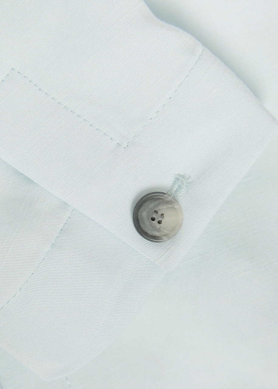 Boss Carper Woven Overshirt Light Blue