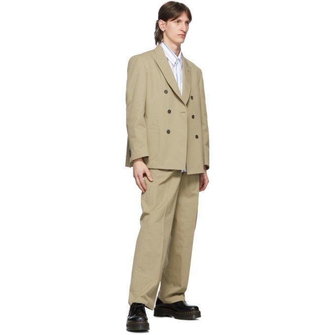 Express Extra Slim Cotton Sateen Khaki Suit Pant, $98 | Express | Lookastic