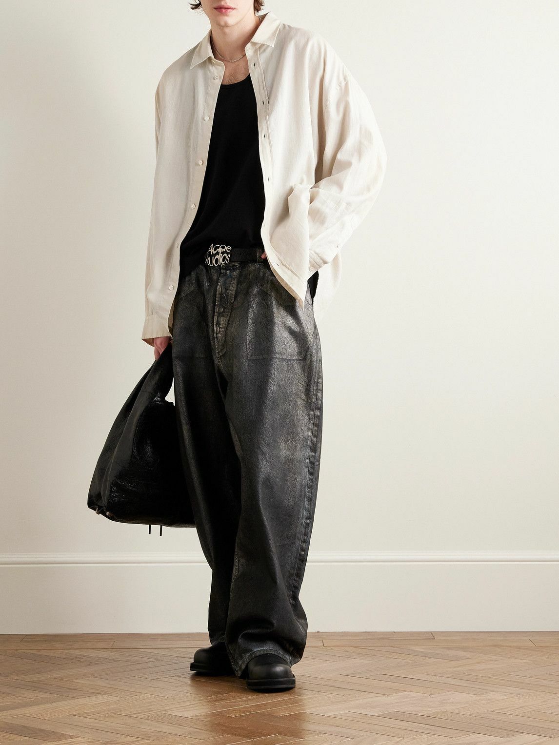 Acne Studios - Setar Oversized Logo-Appliquéd Cotton Shirt