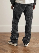 AMIRI - Chemist Carpenter Straight-Leg Leather-Appliquéd Jeans - Black