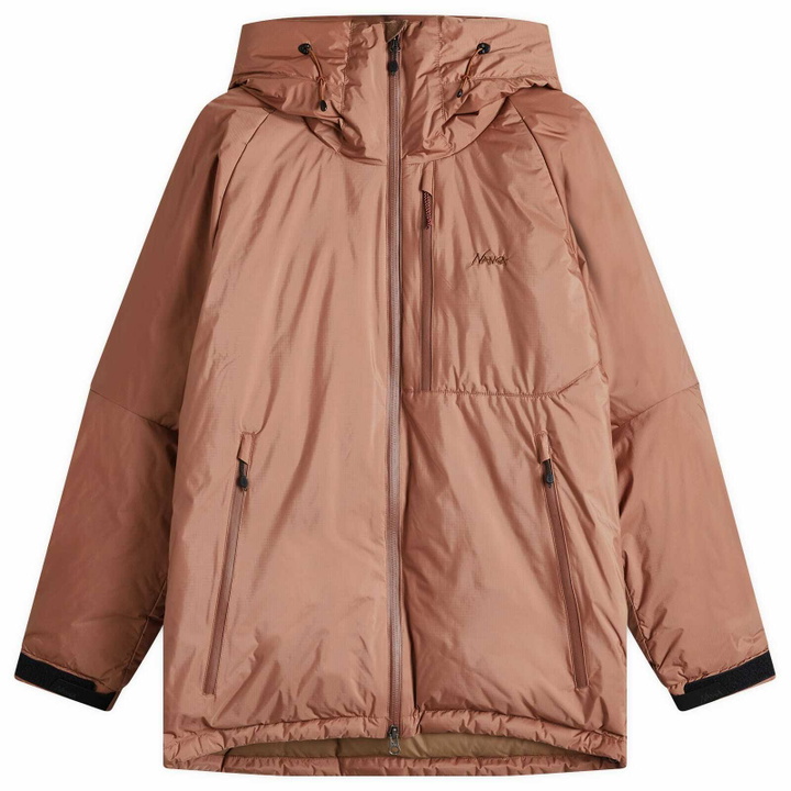 Photo: Nanga Men's Aurora Tex Down Jacket in Medium Brown