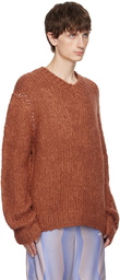 Acne Studios Brown Hand-Knit Sweater