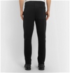 AFFIX - Tapered Logo-Appliquéd Fleece-Back Tech-Jersey Sweatpants - Black