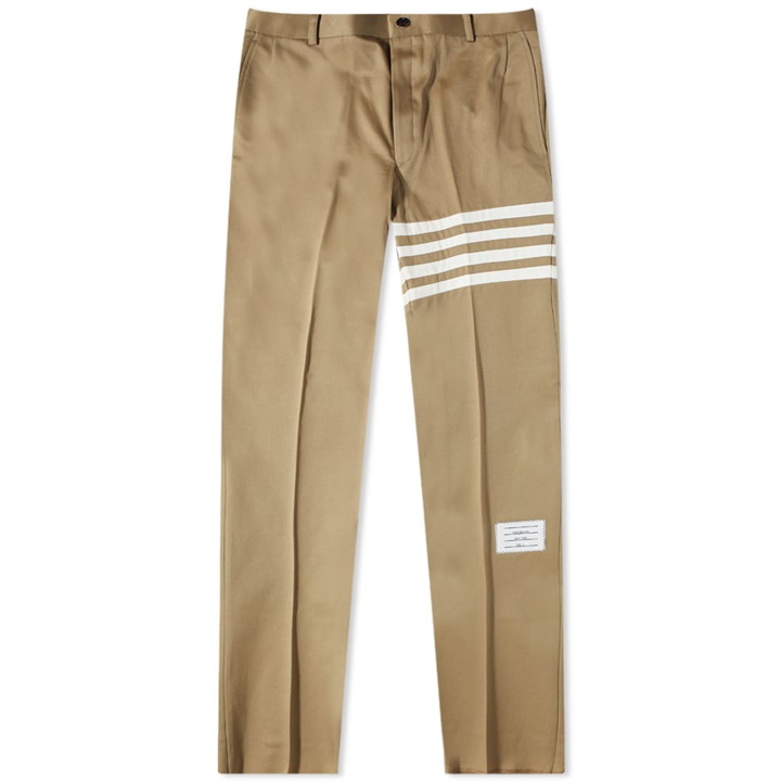Photo: Thom Browne Men's Unconstructed Twill 4 Bar Chino in Camel