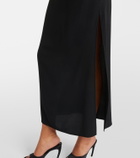 The Attico Crêpe and tulle midi dress