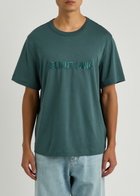 Helmut Lang Logo-embroidered Cotton T-shirt Blue