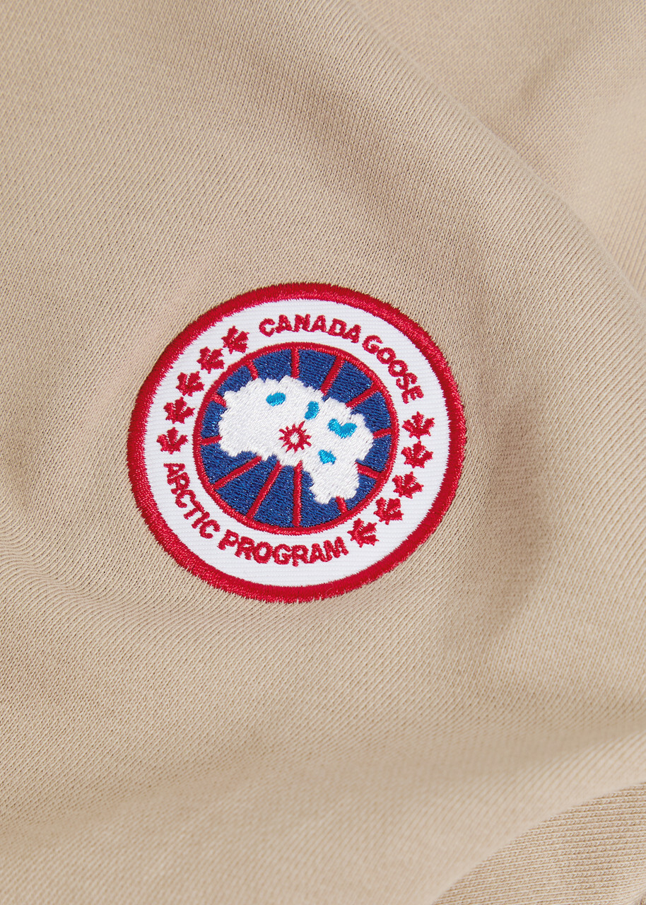 Canada Goose Huron Hooded Cotton Sweatshirt Beige