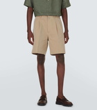 Loro Piana Joetsu cotton and linen Bermuda shorts