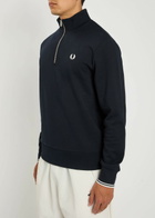 Fred Perry Half-zip Cotton Sweatshirt Navy