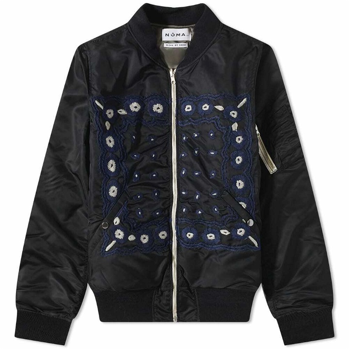 Photo: Noma t.d. Men's Hand Embroidery Flight Jacket in Black