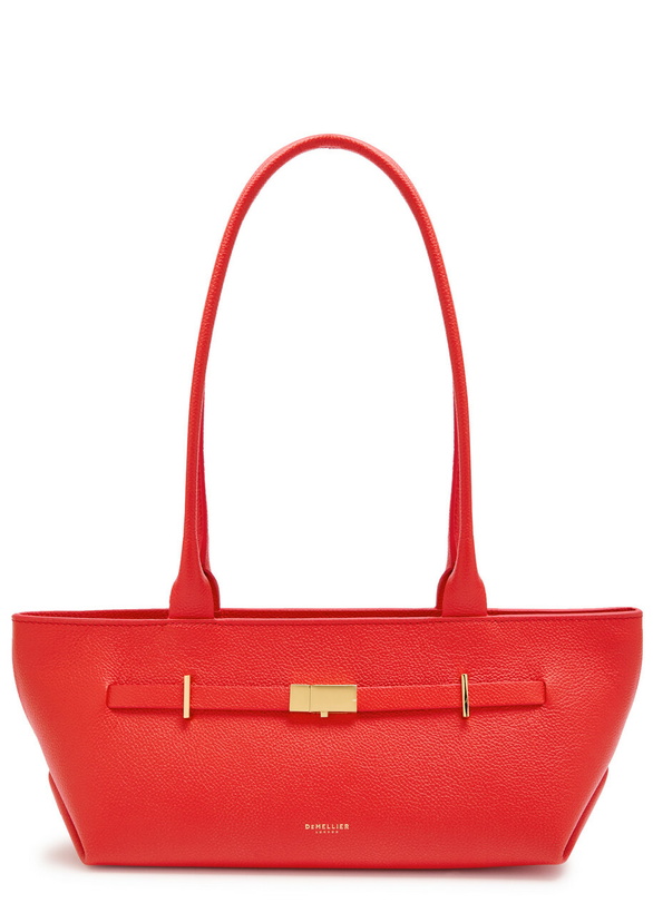 Photo: Demellier New York Grained Leather Shoulder bag - Red - One Size