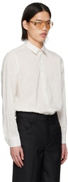 Lardini White Striped Shirt