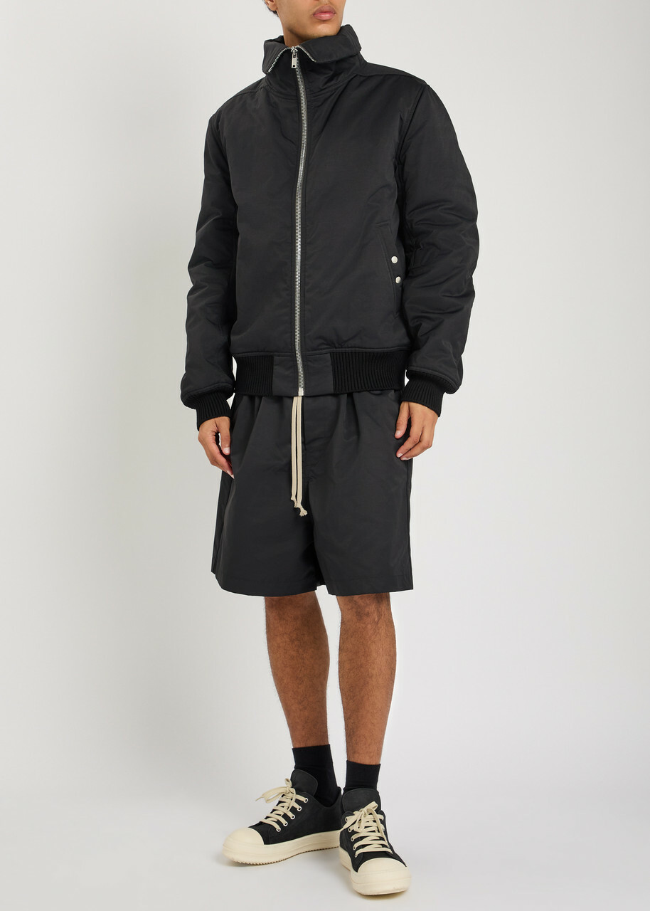Rick Owens Faun Nylon and Cotton-blend Shorts Black
