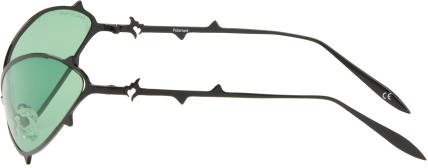 MAUSTEIN SSENSE Exclusive Black Metal Spike Sunglasses