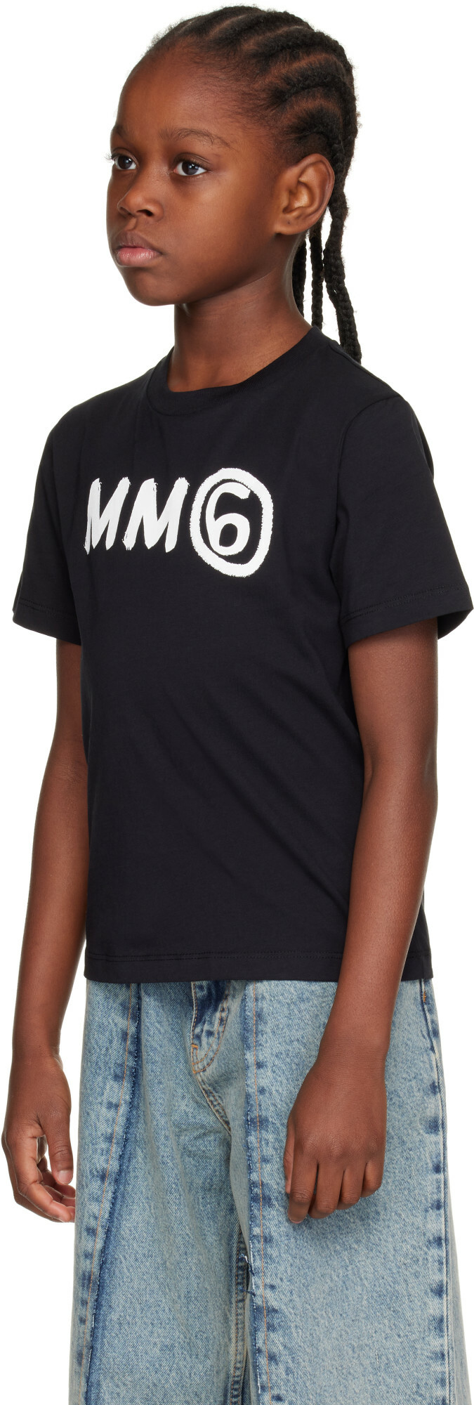 MM6 Maison Margiela Three-Pack Kids Multicolor Printed-Logo T-shirts
