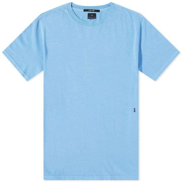 Photo: Ksubi Men's 4 X 4 Biggie T-Shirt in Lake Blue