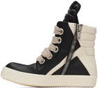 Rick Owens Black Porterville Jumbo Laced Geobasket Sneakers