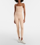 Adidas by Stella McCartney Ruched high-rise leggings
