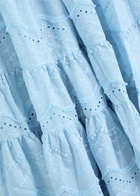 Lug Von Siga Donna Ruffled Cotton-blend Maxi Dress Blue