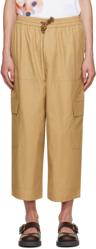 Photo: Maison Kitsuné Beige Drawstring Trousers