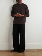 Jacquemus - Jacquard-Knit Cotton, Linen and Silk-Blend Sweater - Brown