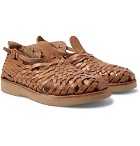 Yuketen - Cruz Woven Leather Huarache Sandals - Sand
