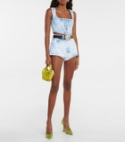 Alessandra Rich High-rise denim shorts