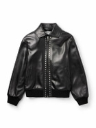 LOEWE - Studded Leather Bomber Jacket - Black