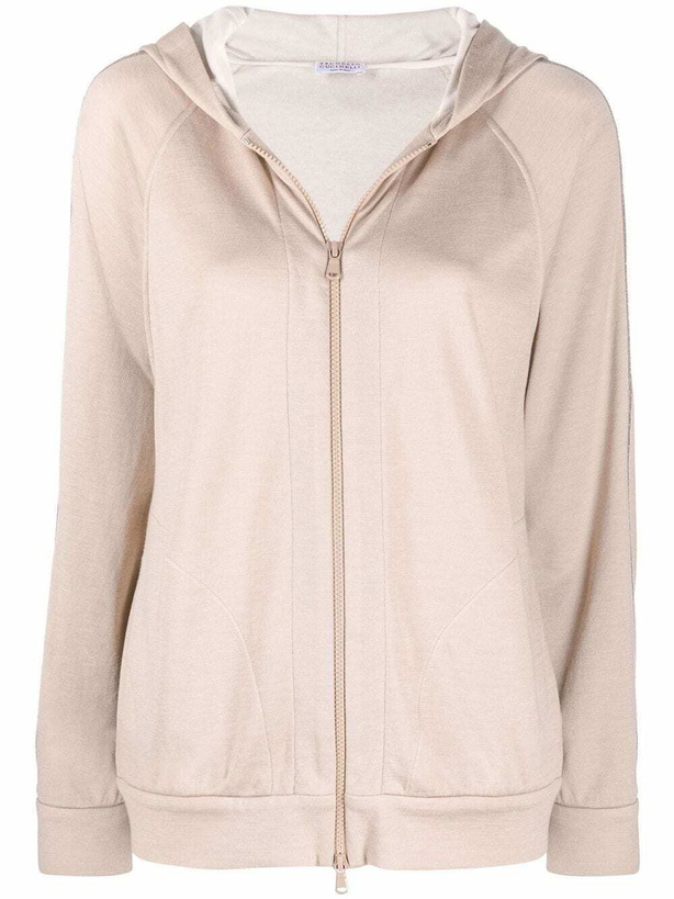 Photo: BRUNELLO CUCINELLI - Cotton Blend Zip Hoodie