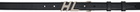 Helmut Lang Black Leather Logo Belt