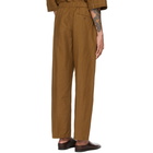 Lemaire Tan Drawstring Pleated Trousers