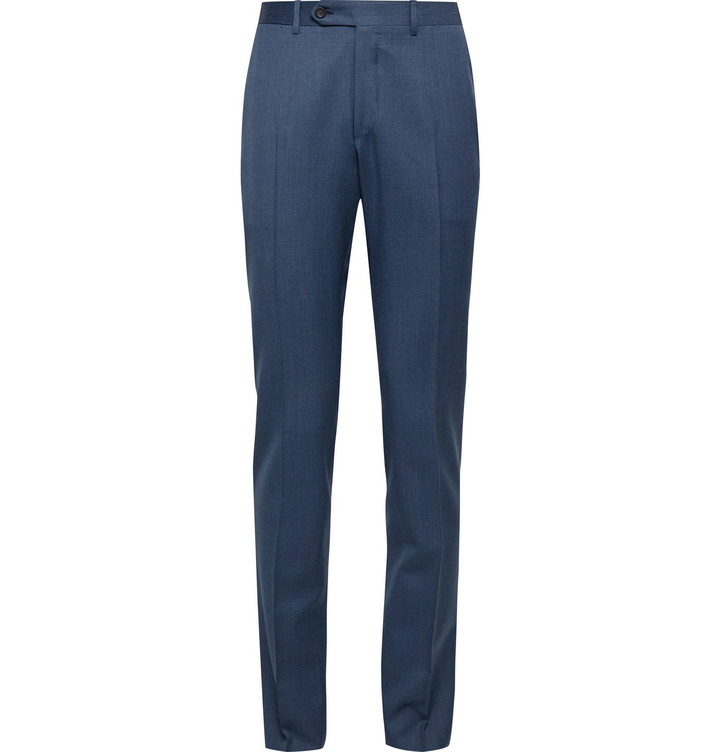 Photo: CANALI - Kei Slim-Fit Wool Suit Trousers - Blue