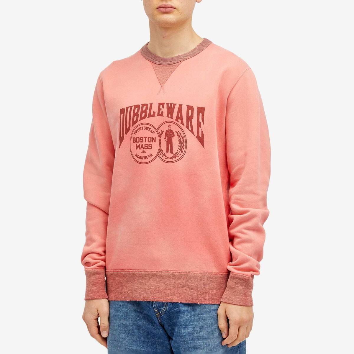Dubbleware Men's Double Disc Sweatshirt in Vintage Red