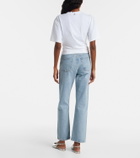 Rabanne Printed cropped cotton-blend T-shirt