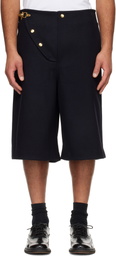 Wales Bonner Navy 'The Parade' Shorts