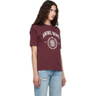ANINE BING Burgundy Collegiate T-shirt