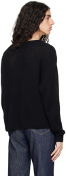 AURALEE Black Hard Twist Sweater