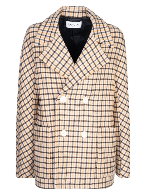 Photo: Lanvin Check Double-breasted Blazer